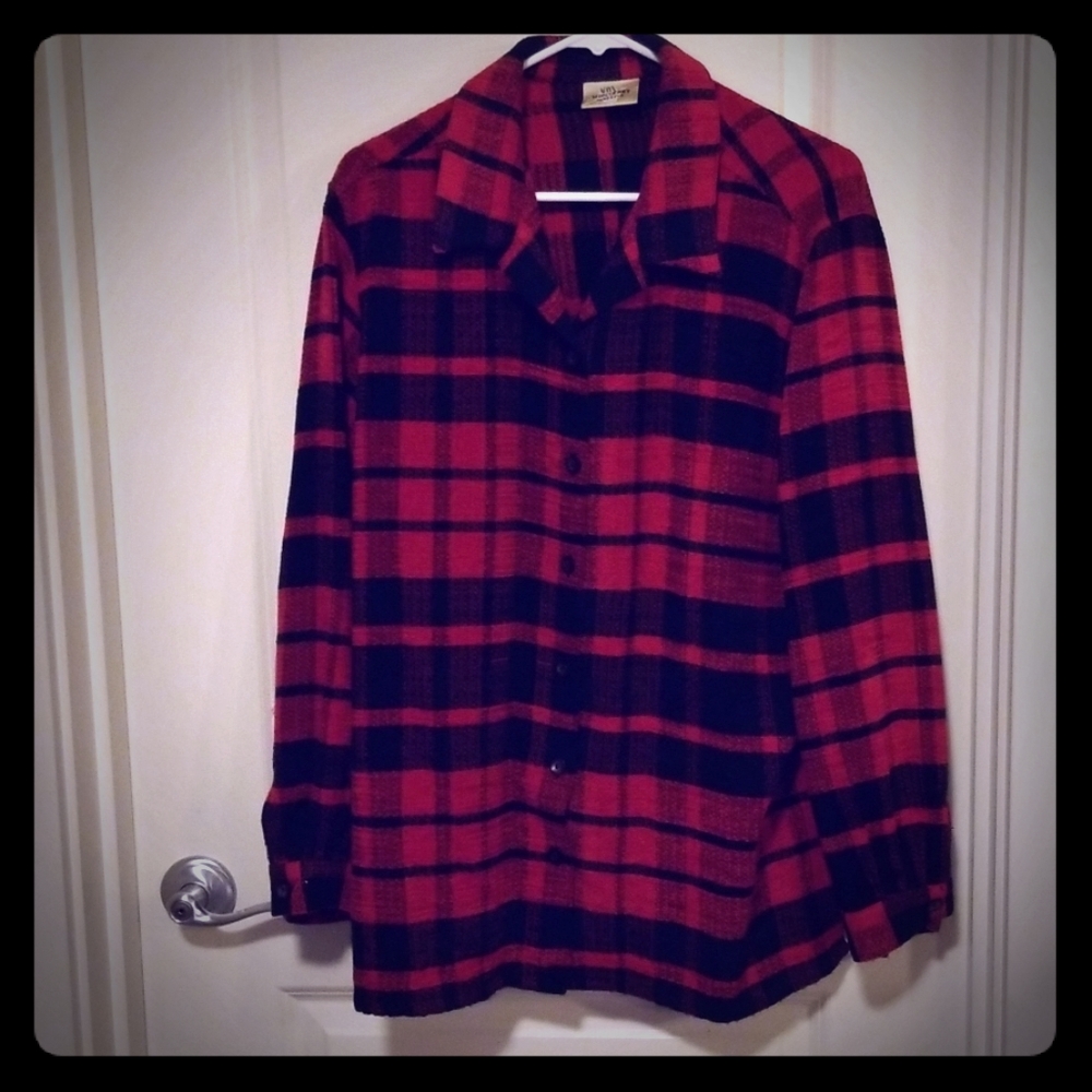 Plaid knit jacket